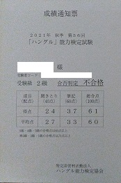 2021年(秋季)_第56回_ハン検2級二回目の受験